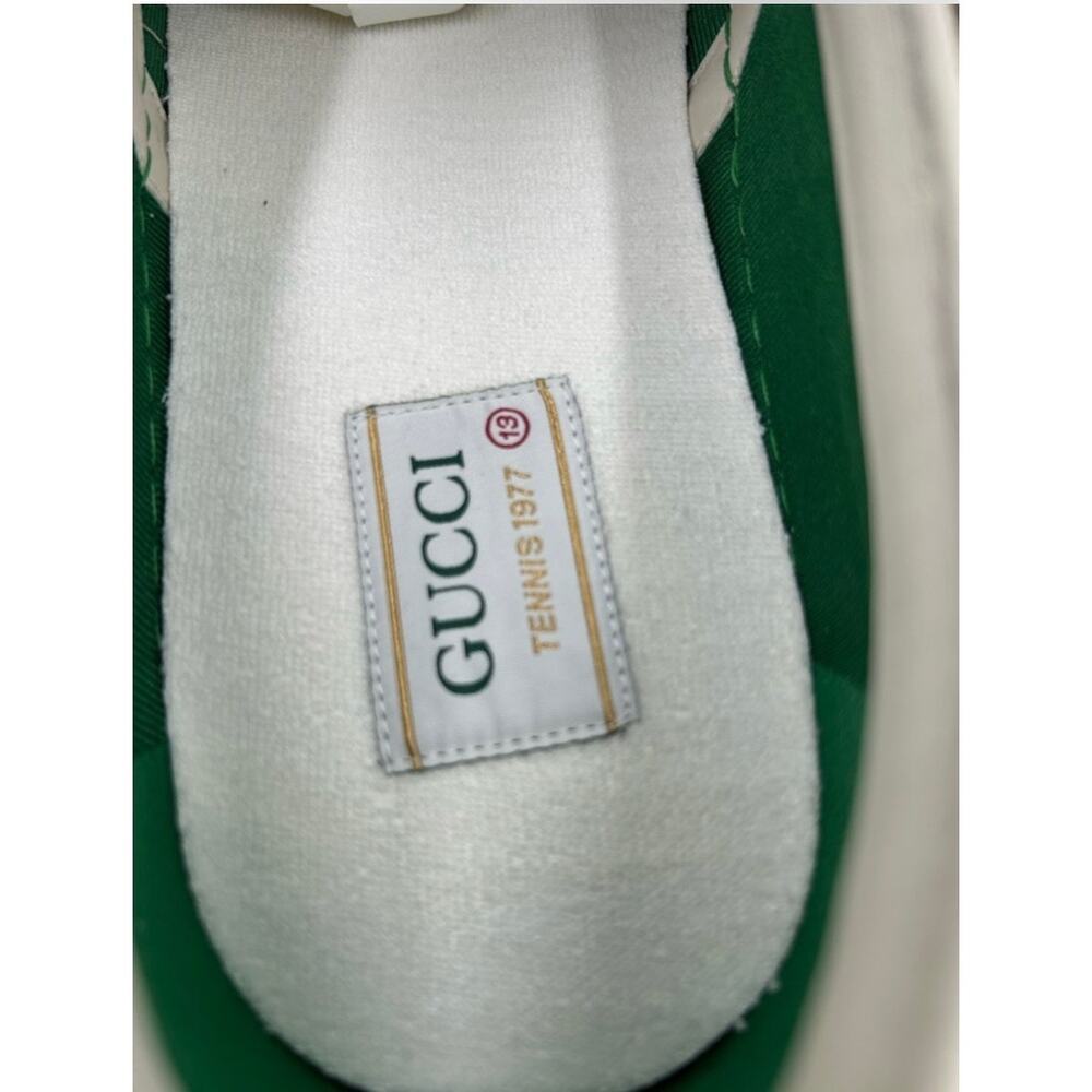 Men's Gucci tennis 1977 slip on sneakers GG canvas size 13 made in Italy - Picture 8 of 12